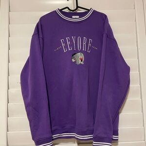 Disney Purple Eeyore Women’s Crewneck Sweater
